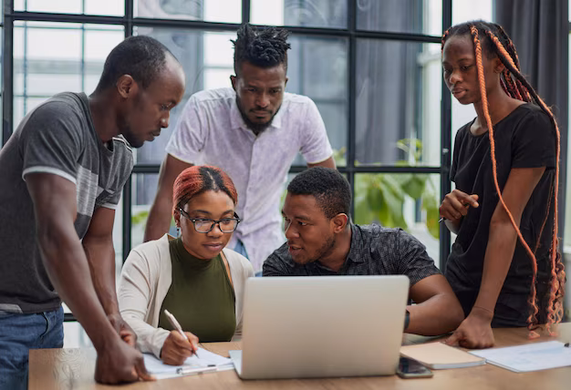 People working on laptops